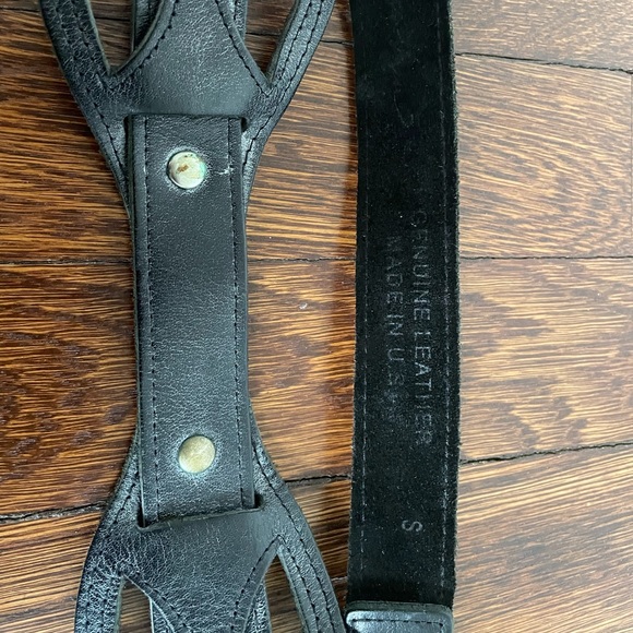 Bliss Lau black studded leather belt small - Picture 3 of 5